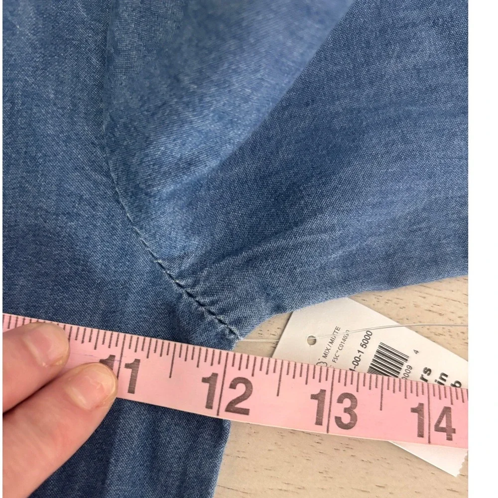 Gap Kids‎ Girls Blue Denim Long Sleeve Button Front Shirt Dress Size 5 Years NWT